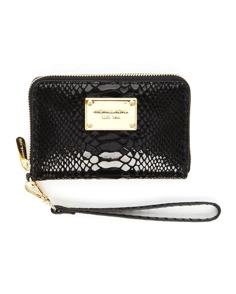 michael kors black python iphone wallet|Bags .